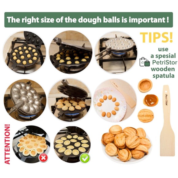 Walnut Cookie Mold Pastry Oreshki Nuts 16 Mold Skillet Non  Walnut Cookie Mold Pastry Oreshki Nuts 16 Mold Skillet Non-stick Cookies Pastry